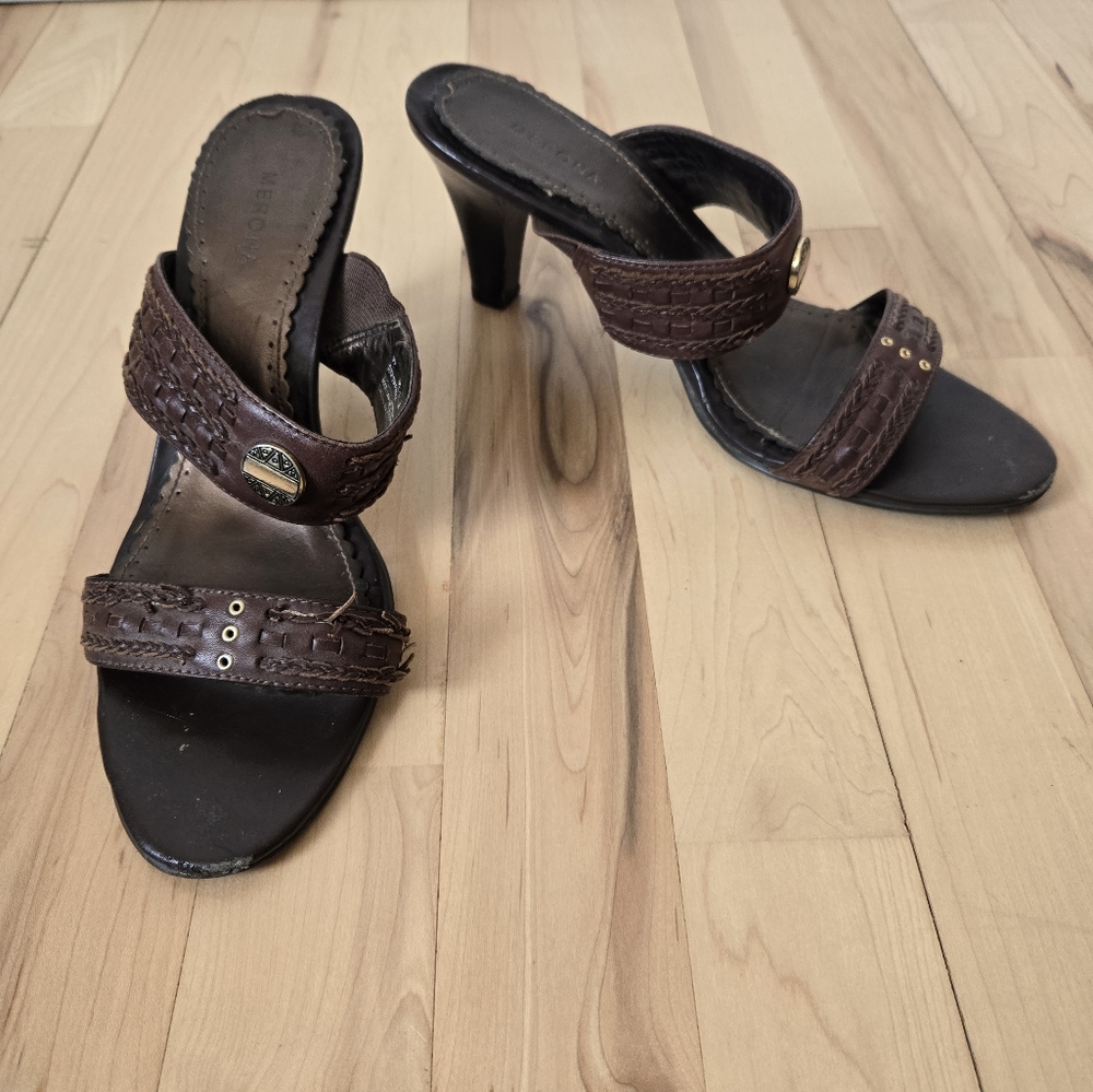 Merona Women's Brown Heeled Sandals